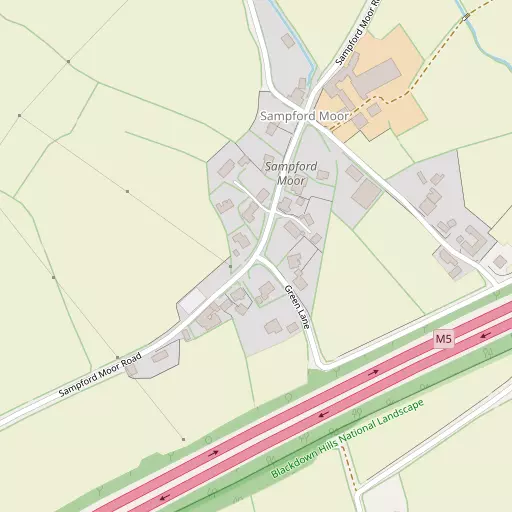 Map of Sampford Moor
