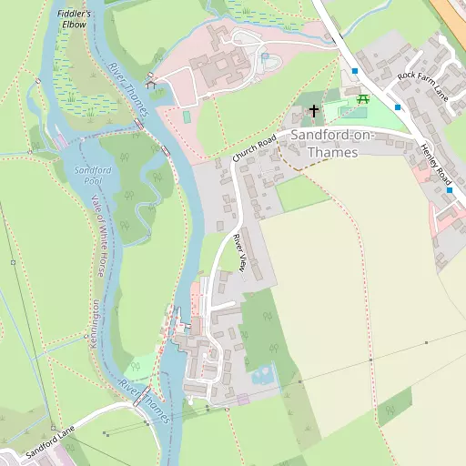 Map of Sandford-on-Thames