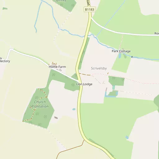 Map of Scrivelsby