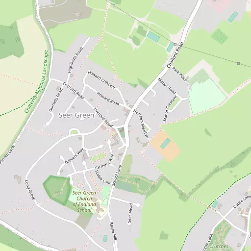 Map of Seer Green