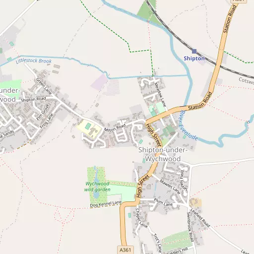 Map of Shipton-under-Wychwood