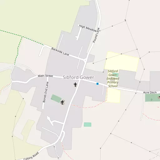 Map of Sibford Gower