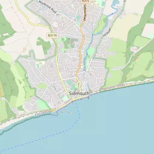 Map of Sidmouth