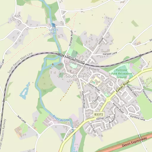 Map of South Brent