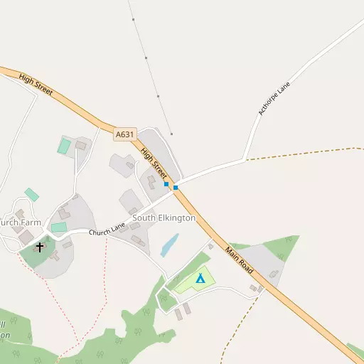 Map of South Elkington