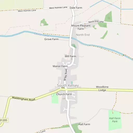 Map of South Kelsey