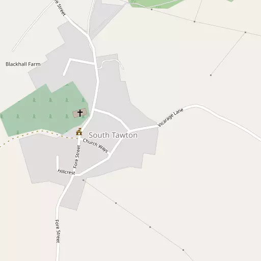 Map of South Tawton