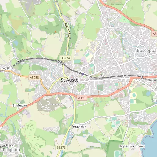 Map of St Austell