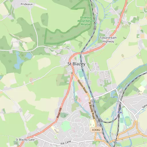 Map of St Blazey