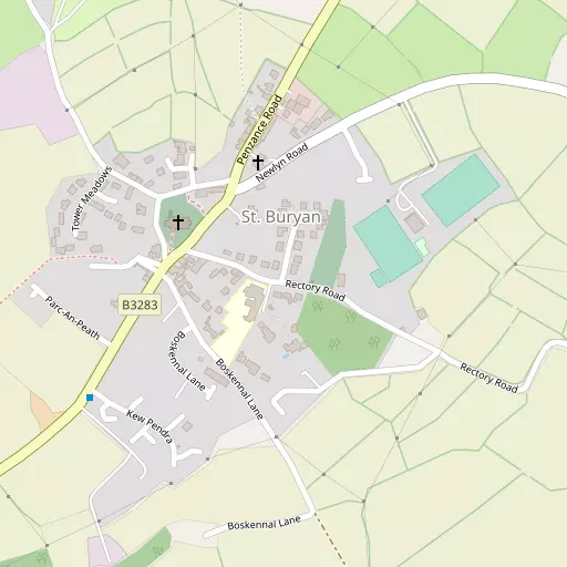 Map of St Buryan