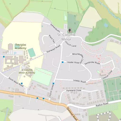 Map of St Columb Minor