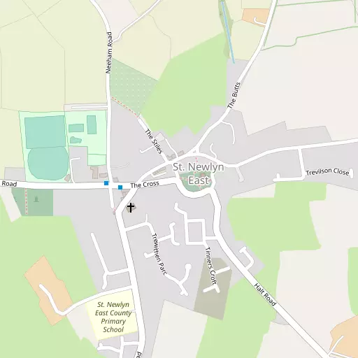 Map of St Newlyn East