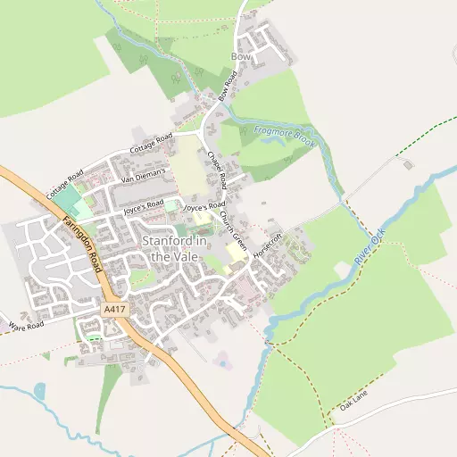 Map of Stanford in the Vale