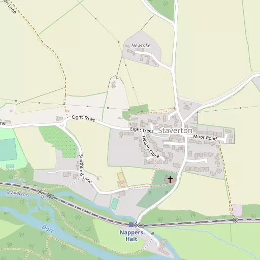 Map of Staverton