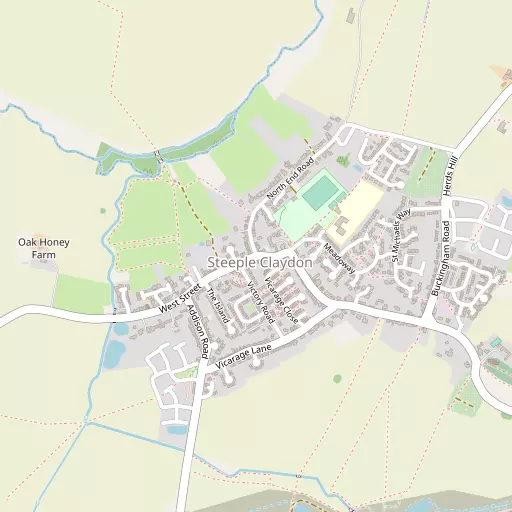Map of Steeple Claydon