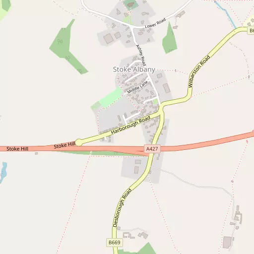 Map of Stoke Albany