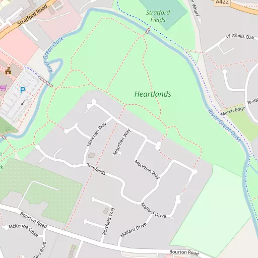 Map of Stratford Fields