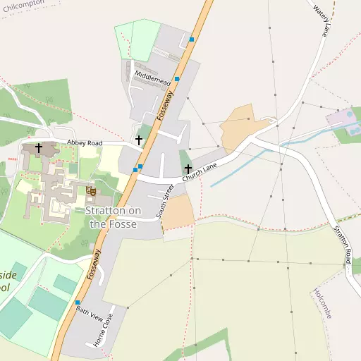 Map of Stratton-on-the-Fosse