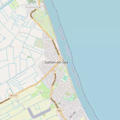 Map of Sutton on Sea