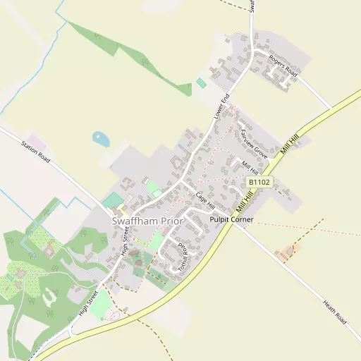 Map of Swaffham Prior