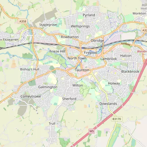 Map of Taunton