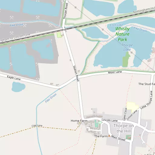 Map of Thorpe on the Hill