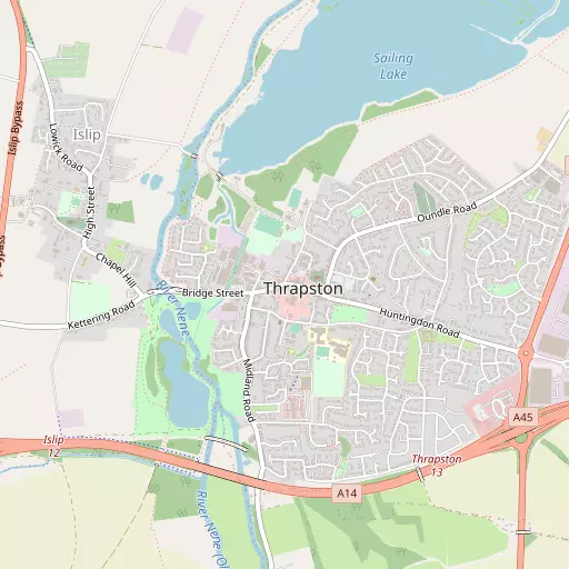Map of Thrapston