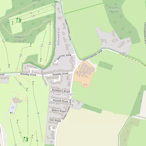 Map of Tokers Green