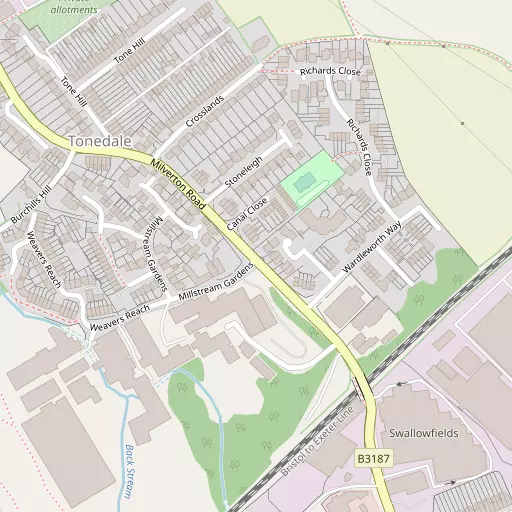 Map of Tonedale