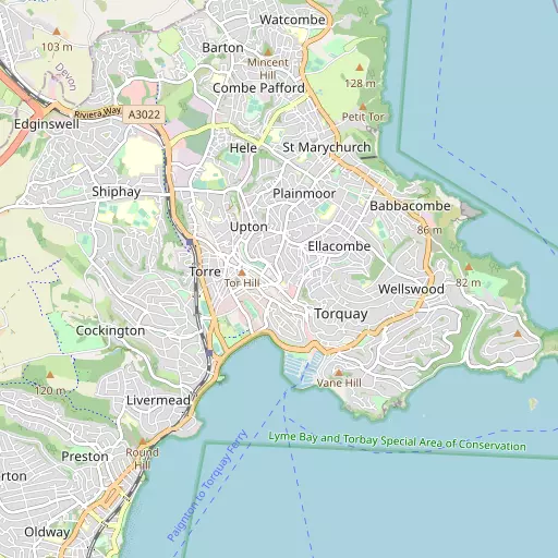 Map of Torquay