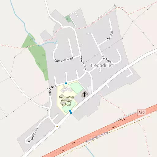 Map of Tregadillett