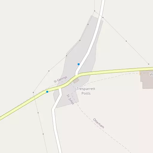 Map of Tresparrett Posts