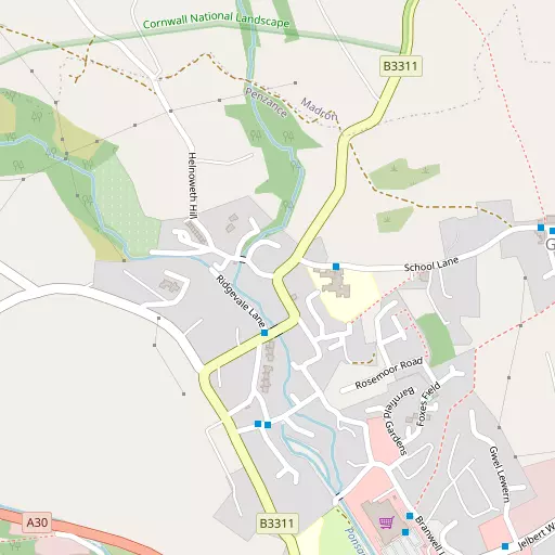 Map of Trevarrack