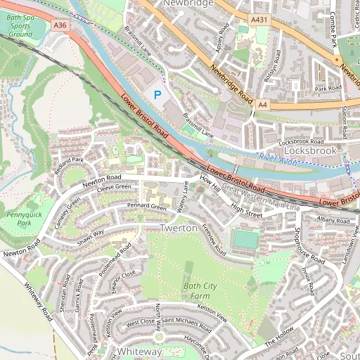 Map of Twerton