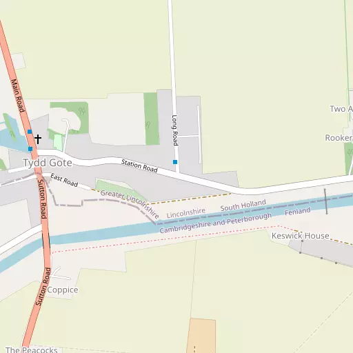 Map of Tydd Gote
