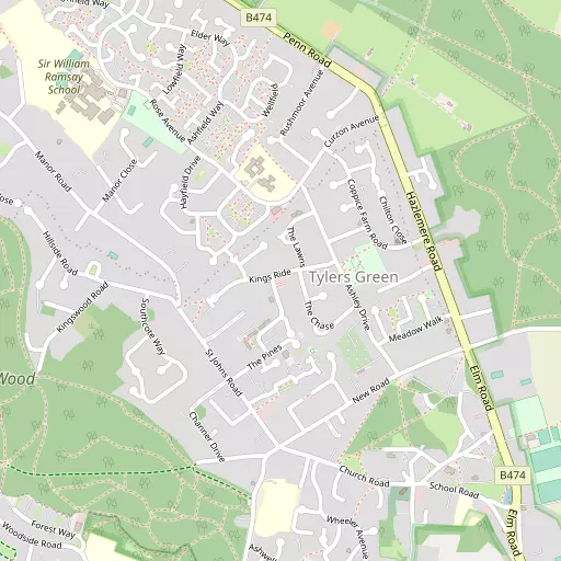 Map of Tylers Green