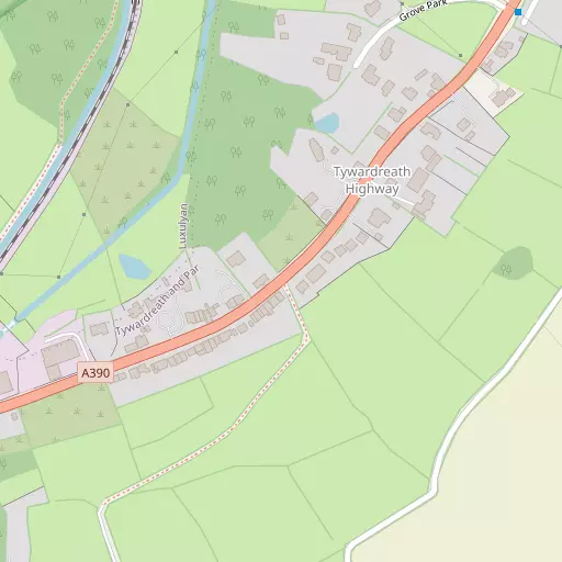 Map of Tywardreath Highway