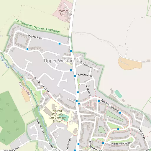 Map of Upper Weston