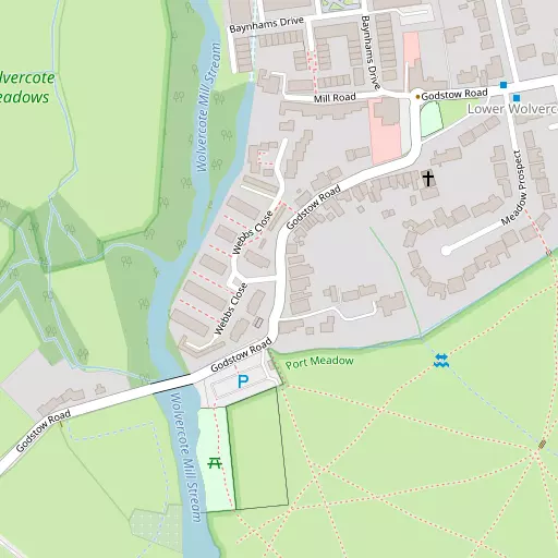 Map of Upper Wolvercote