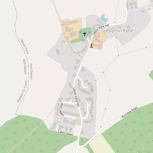 Map of Upton Pyne
