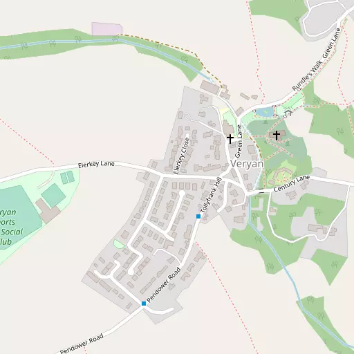 Map of Veryan