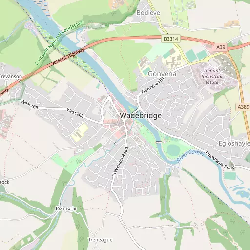 Map of Wadebridge