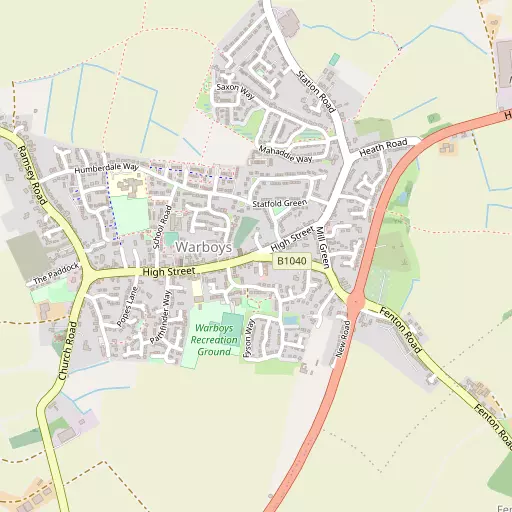 Map of Warboys