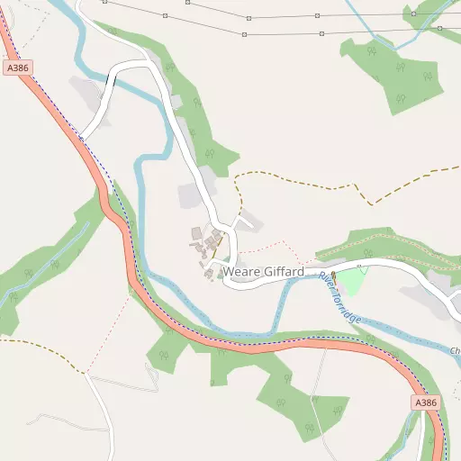 Map of Weare Giffard