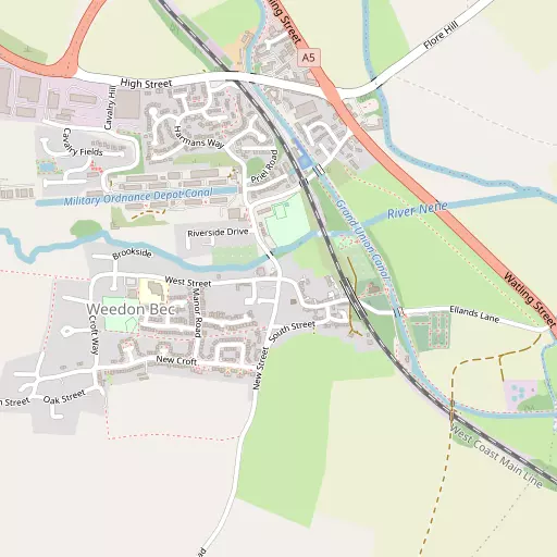 Map of Weedon Bec