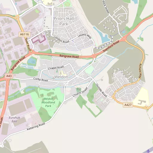Map of Weldon