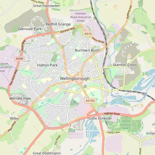 Map of Wellingborough