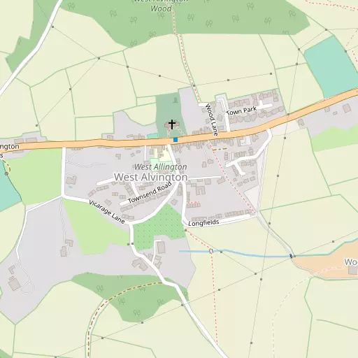 Map of West Alvington