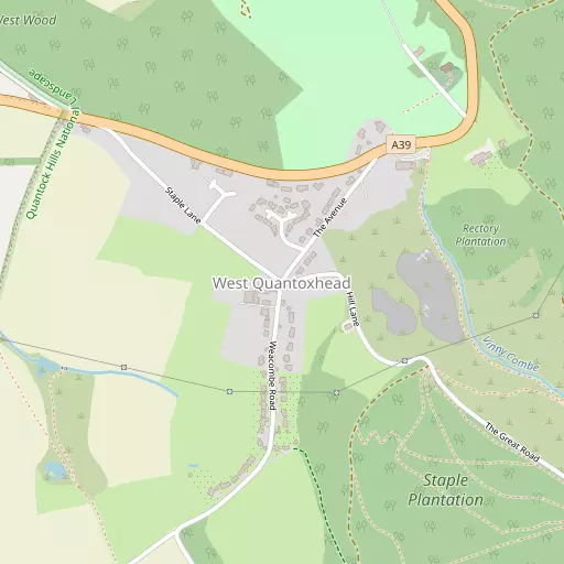 Map of West Quantoxhead
