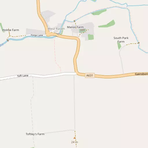 Map of West Rasen